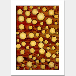 Wood and gold Posters and Art